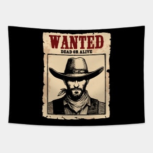 Western wanted poster Tapestry