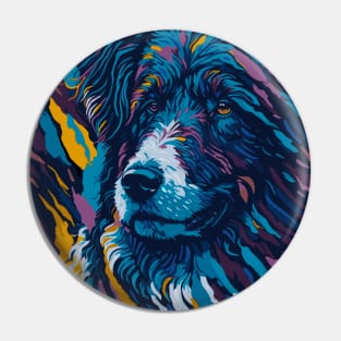 Abstract Bergamasco Sheepdog Pin