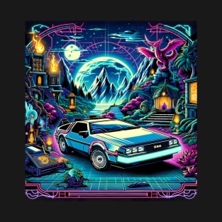 JRPG Quest DeLorean T-Shirt