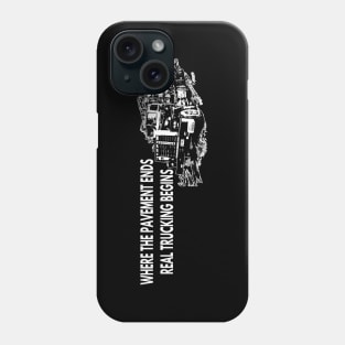 Logging Truck Where The Pavement Ends Phone Case