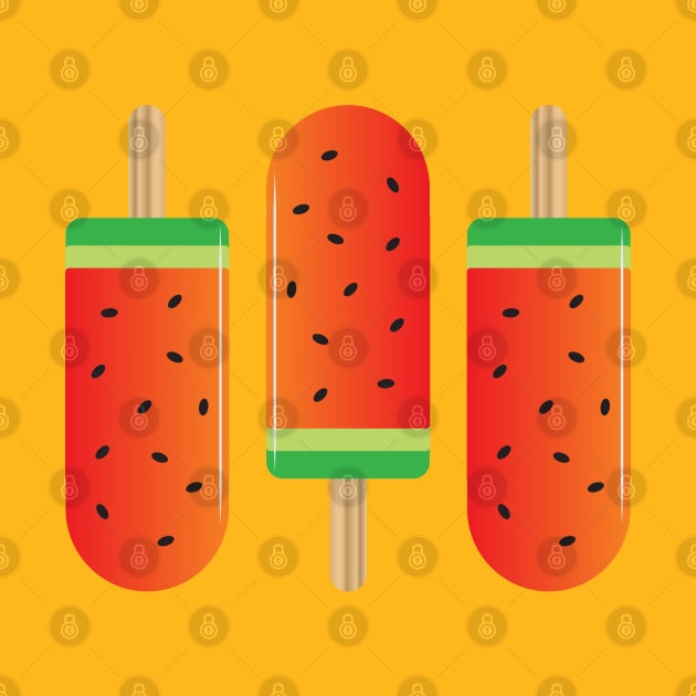 Watermelon Ice Lollies by QueenieLamb