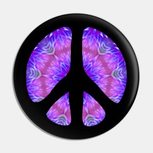 Peace Symbol - Violet Pattern 2 Pin