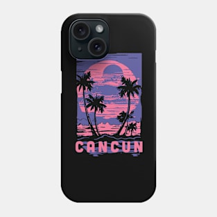 Cancun Mexico Souvenir Lifestyle Cyberpunk Vacation Trip Phone Case