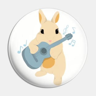 Guitar Bunny Pin