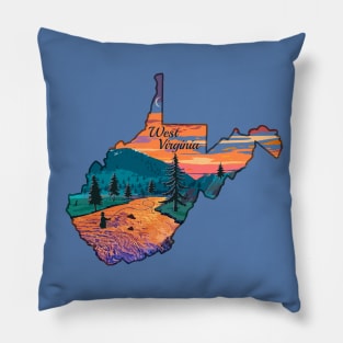 West Virginia Fly Fishing State River Sunset by TeeCreations Pillow