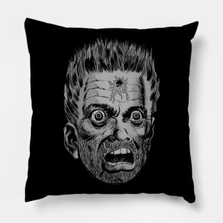 HEAD SHOT HORROR B&W (Bullet) Pillow