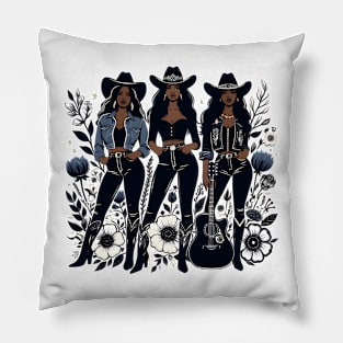 black cowgirl melanin black history texas Pillow