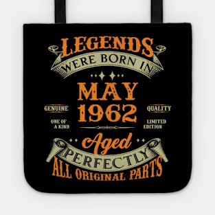 61st Birthday Gift Legends Born In May 1962 61 Years Old Tote