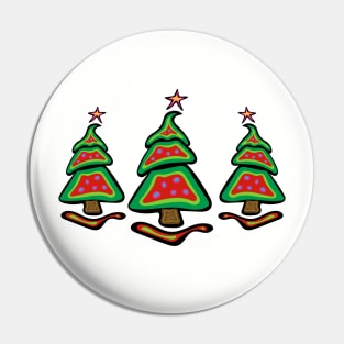 Three Merry Trees Christmas Mino Makosekisikaw Holiday Indigenous Ojibwe WAWEZHI CANADA Pin