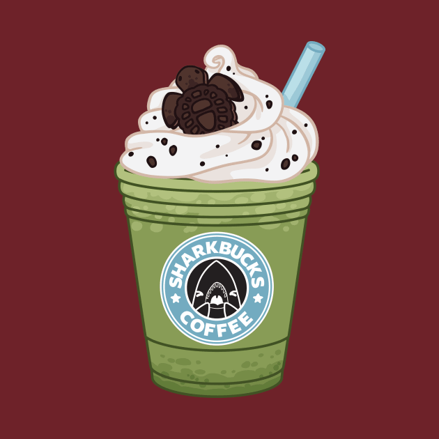 Sharkbucks Frappucino // Matcha Green Sea Turtle Frappe by bytesizetreasure