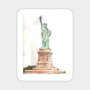 Statue of Liberty Watercolor Magnet
