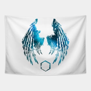 Blue Cosmos - Wings Tapestry