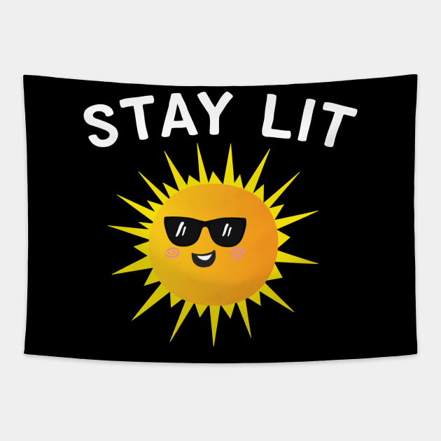 Stay Lit Sunshine Tapestry by Eugenex