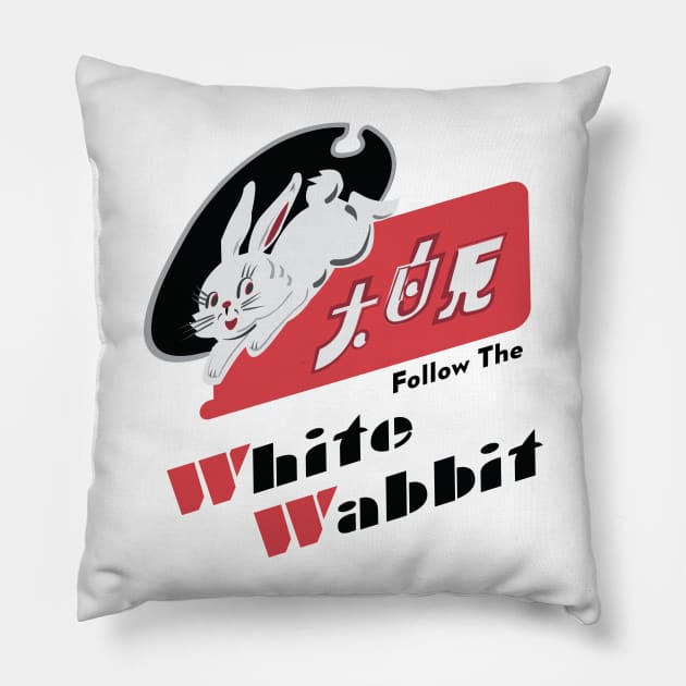 White Wabbit Pillow by designabul