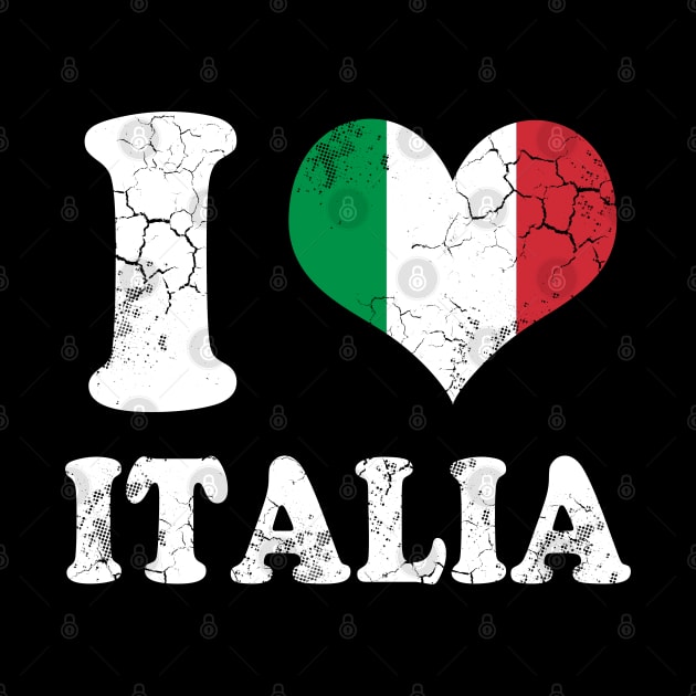 I Love Italia Flag Italian Italy by E