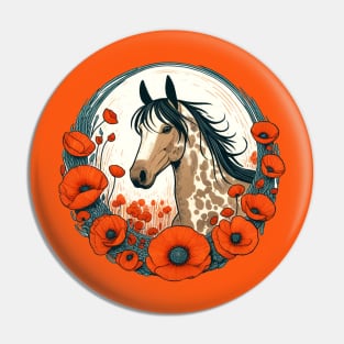 Appaloosa Horse Poppy Pin