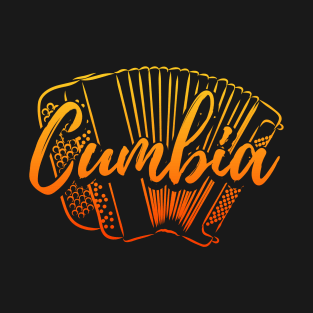 Cumbia con acordeón - red design T-Shirt