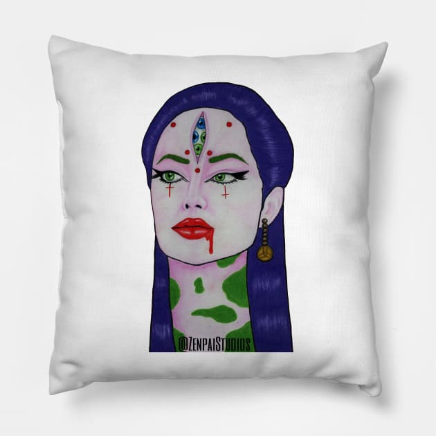 Angelina Pillow by Zenpaistudios