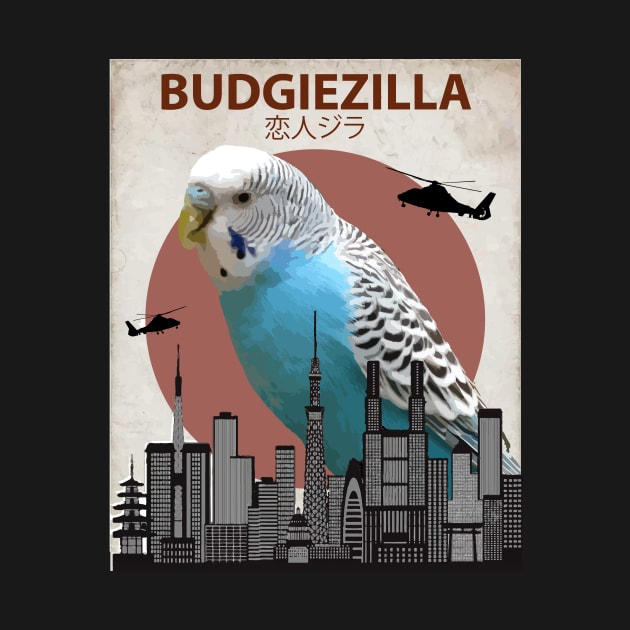 Budgiezilla Budgie Budgerigar Parakeet Giant Parrot Monster by Animalzilla