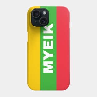 Myeik City in Myanmar Flag Colors Phone Case