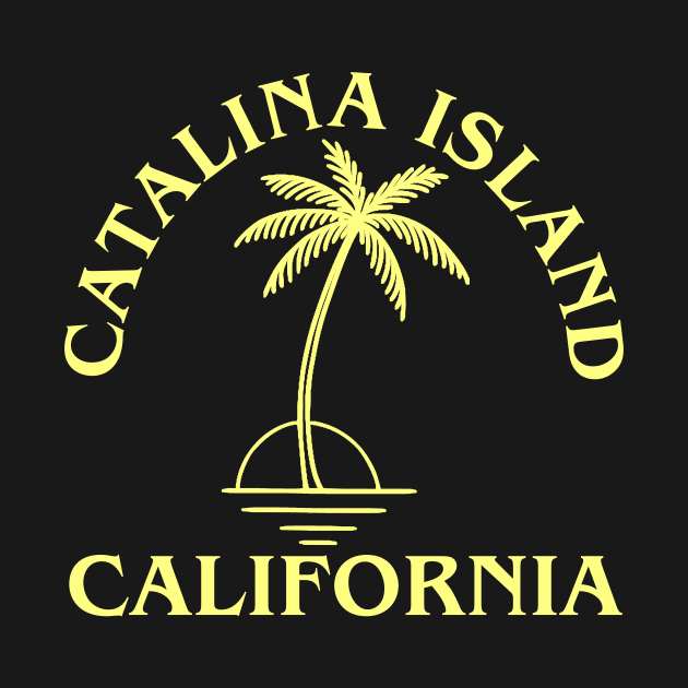 Retro Cool Original Catalina Island Palm Tree Novelty by artbooming