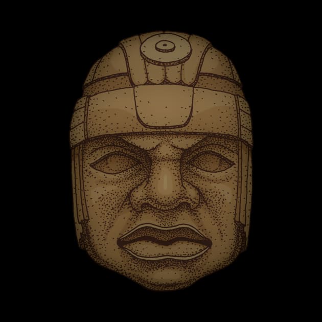 Olmec Stone Head Sandstone by Ninjangulo