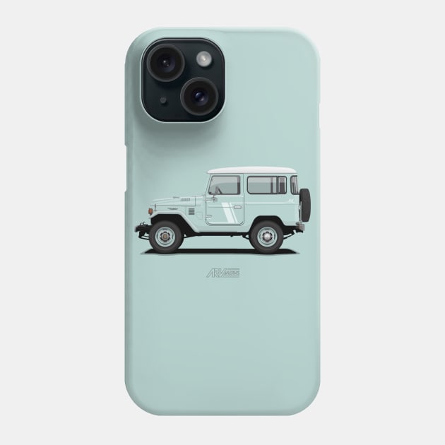 Land Cruiser FJ40 HardTop Blue Phone Case by ARVwerks