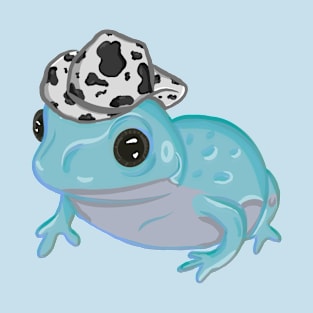 Blue Frog Wearing Cowboy Hat T-Shirt