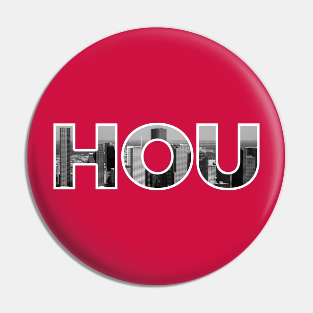 Houston Rockets HOU Skyline Pin by StupidHead