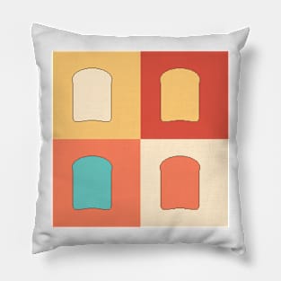 bread pixel art retro Pillow