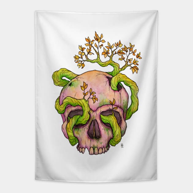 Skull Vine Tapestry by Serpent's Sun