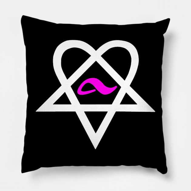 Heartagram Bam Margera Adio Footwear HIM Pillow by The_Shape