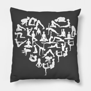 Yoga lover heart design Pillow