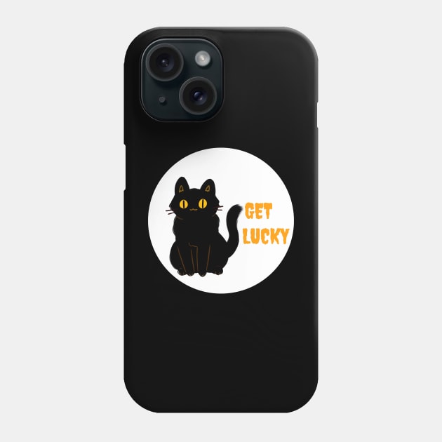 Halloween Black Cat Phone Case by Sleepy Time Tales