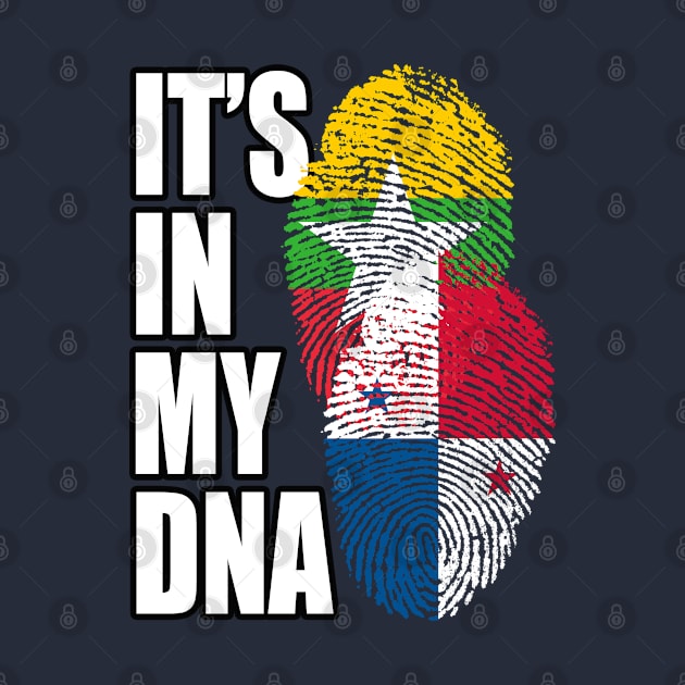 Burmese And Panamanian Mix DNA Flag Heritage Gift by Just Rep It!!