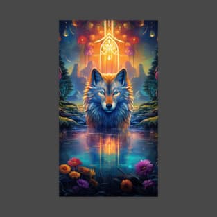 Radiant Wolf Mystic Lake T-Shirt