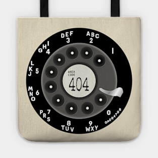 Rotary Dial Phone 404 Area Code Tote