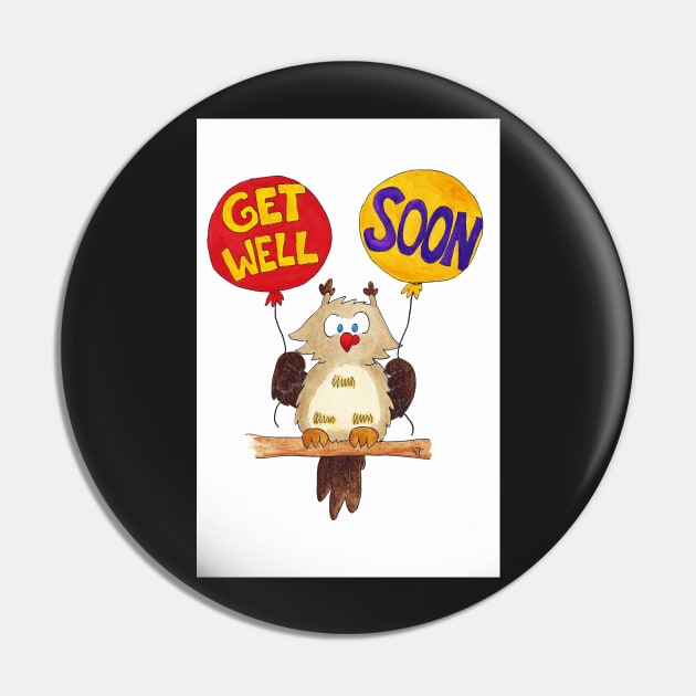 Get well soon Owl Pin by nicolejanes