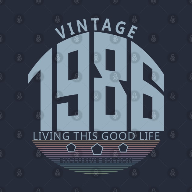 34th Birthday T-Shirt - Vintage 1986 by Reshartinc