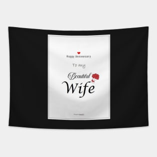 Valentine day/Heart wife card/Love/Anniversary/for wife rose bouquet Tapestry