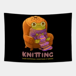 Knitting Froggy Tapestry