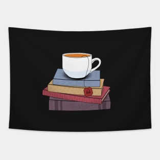 Tea and books Tapestry