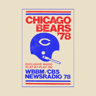 Chicago Bears 1978   --- Vintage Faded Look Design T-Shirt