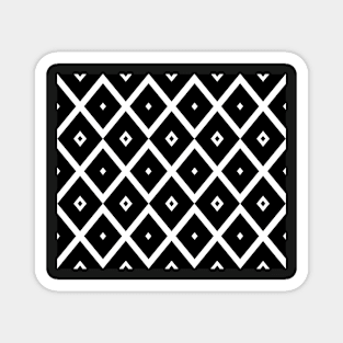 Abstract geometric pattern - black and white. Magnet