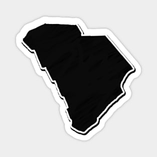 Black South Carolina Outline Magnet