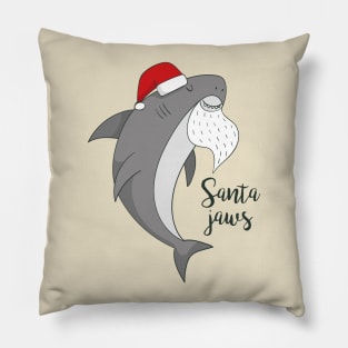 Santa Jaws- Funny Shark Christmas Gifts Pillow