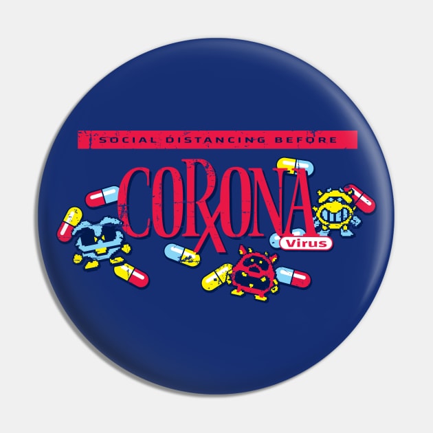 Corona Virus Retro Video Game Pin by SaltyCult