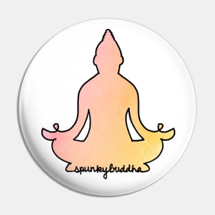 Sunset Buddha (Dark Text) Pin