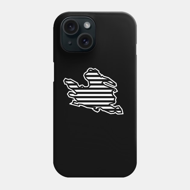 Mayne Island Silhouette in Black and White Lines - Simple Stripes - Mayne Island Phone Case by Bleeding Red Paint