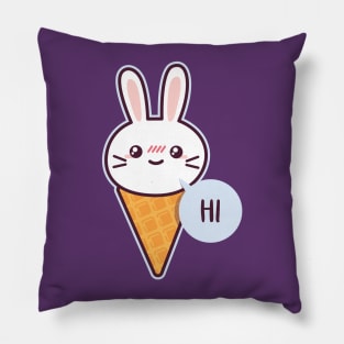 Kawaii - Rabbit Ice Cream Cone - Hi Pillow